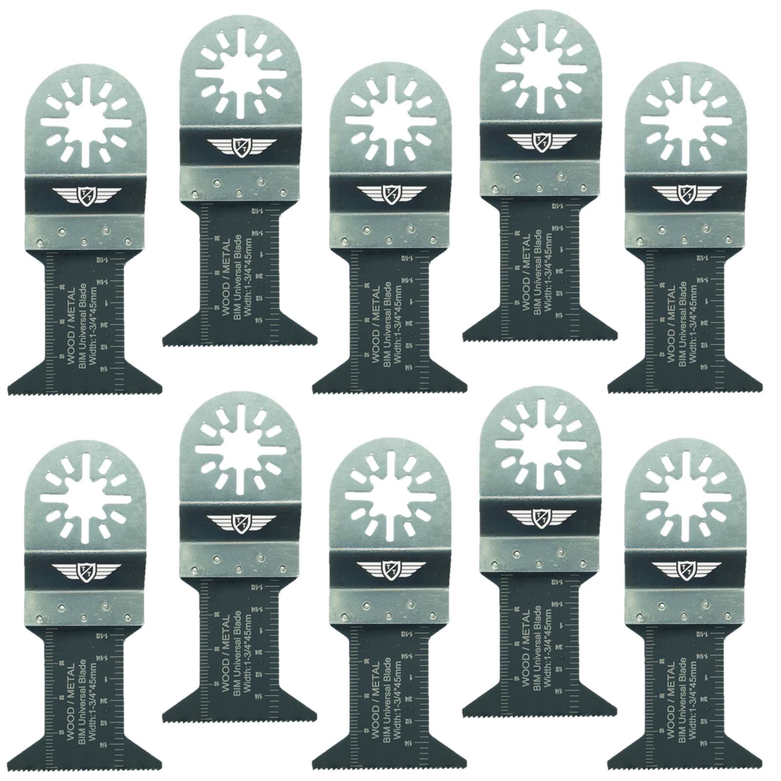 10 x 44mm TopsTools UN44B_10 Metal Cutting Blades Compatible with Bosch Fein (Non-StarLock) Makita Milwaukee Einhell Ergotools Hitachi Parkside Ryobi Worx Workzone Multi tool Accessories