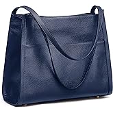 Kattee Leather Tote Bags for Women, Soft Leather Shoulder Purses and Handbags