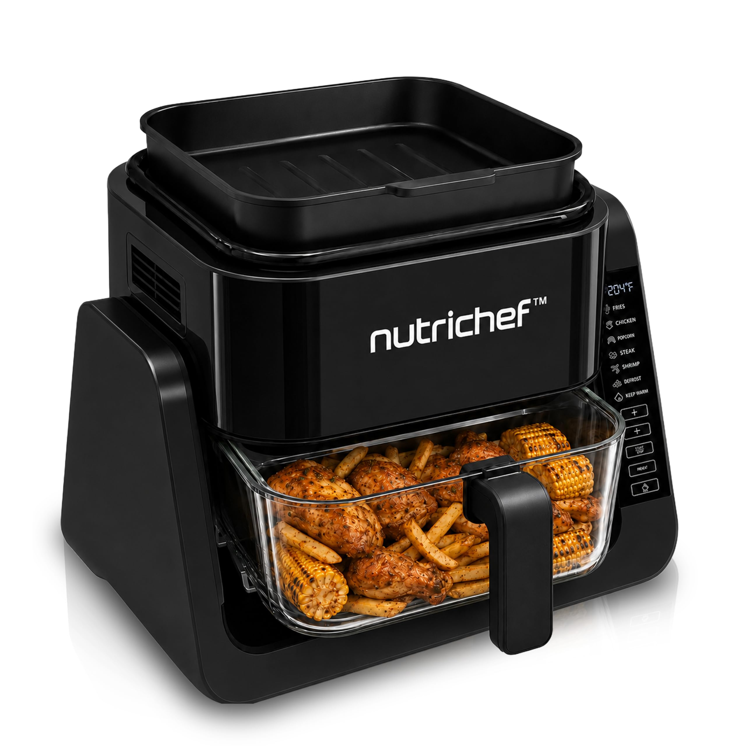 NutriChef Glass Air Fryer & Gr...