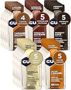 GU Energy Original Sports Nutrition Energy Gel, 24-Count, Assorted Indulgent Flavors