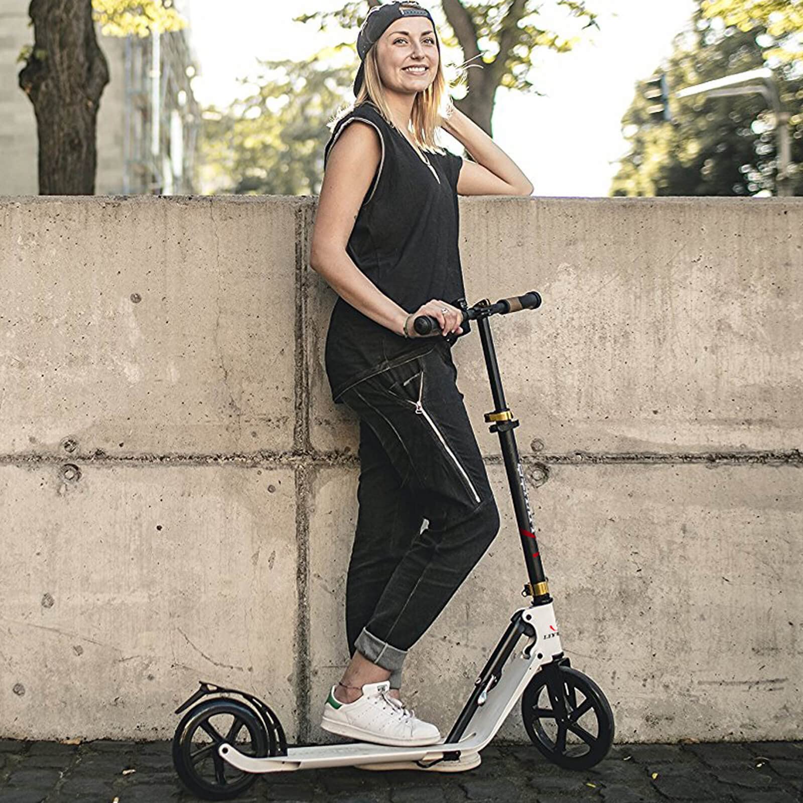 HUDORA BigWheel 209 Kick Scooter, The Original with RX Pro Technology, Folding City Scooter