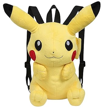 Pokemon – Plüsch Rucksack, Pikachu, 30 cm, gelb (Berühmte 760015201)