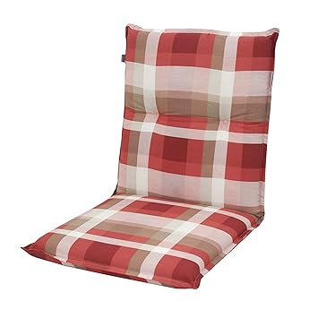 Doppler 8 cm Luxus Niederlehner Auflage 8607', Taupe rot kariert, Made IN Europe