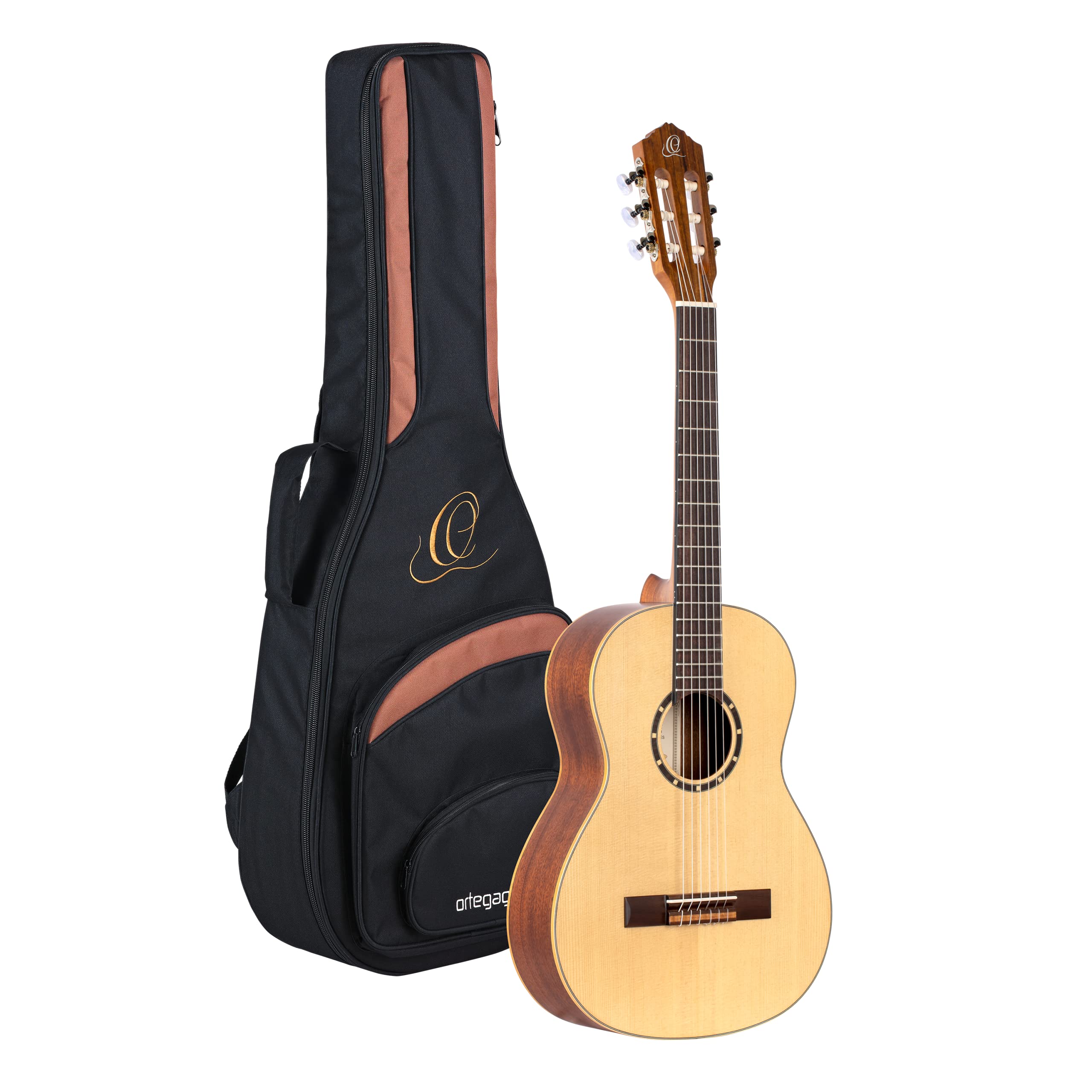 Ortega Guitars 3/4 Classical Guitar – Family Series – Including Gig Bag – Spruce, Mahogany, Natural (R121-3/4)