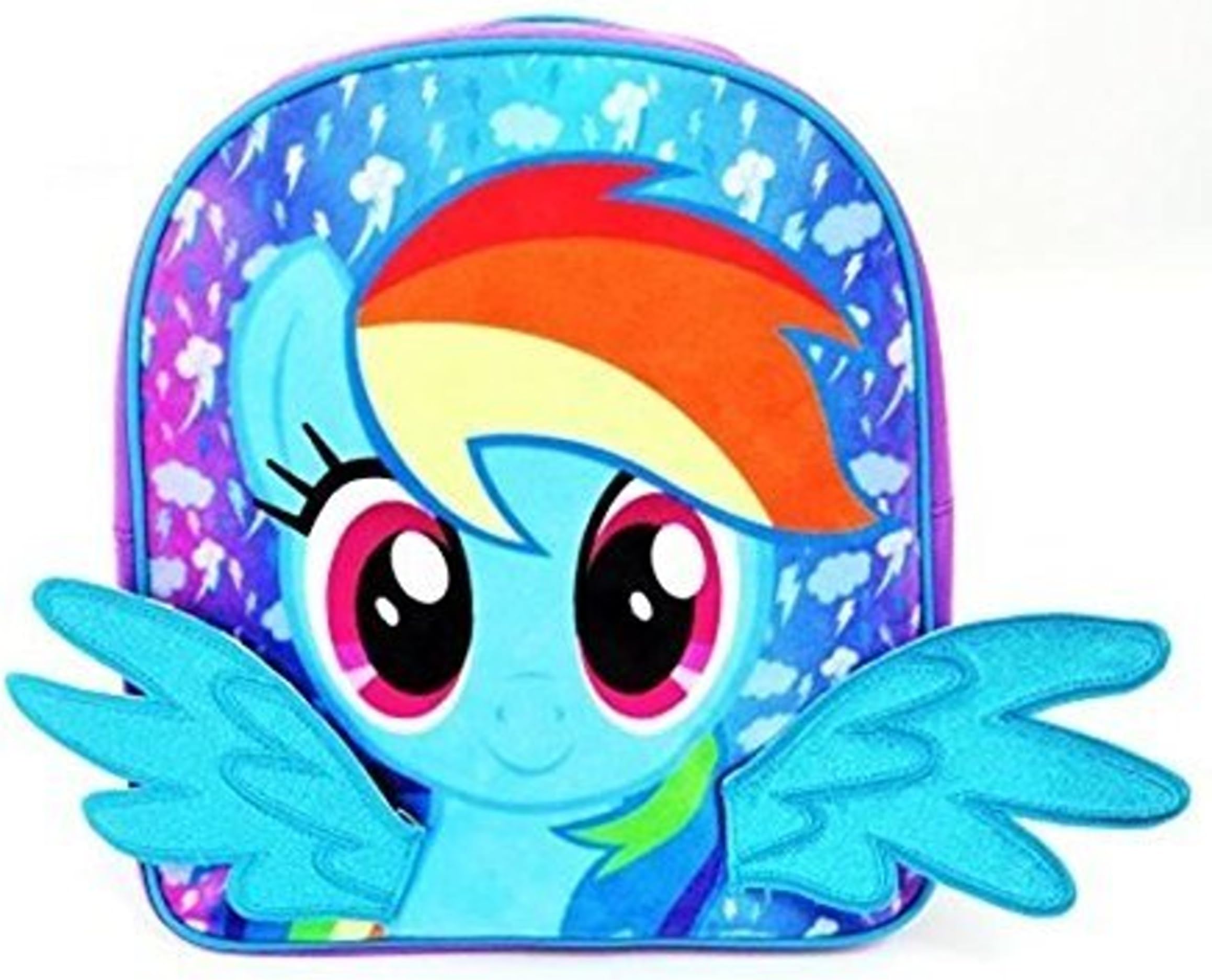 My Little Pony Plush Backpack - Girls School Bag Featuring Rainbow Dash - Official My Little Pony Lilac Rucksack
