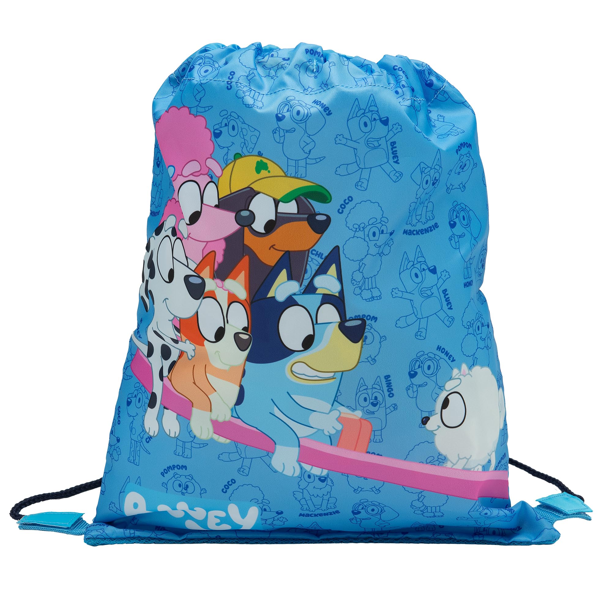 Bluey & Friends Drawstring Bag Kids PE Kit Gym Swim Bag For Boys & Girls School Trainer School Backpack