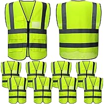 JaGely 30 Pack Reflective Safety Vests with Pockets, High
