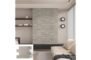 COLAMO Luxury 10 PCS Rock Grey Matte Faux Stone Peel and Stick Wall Tiles,Self Adhesive Brick for Accent Wall Tiles,Stick on Backsplash for Kitchen Living Room,Bedroom,Bathroom,Fireplace