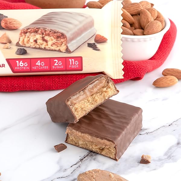 ATKINS CHOCOLATE ALMOND BUTTER PROTEIN MEAL BAR, KETO FRIENDLY, 5 COUNT