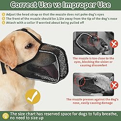 Mayerzon Dog Muzzle, Patented Mesh Muzzle with