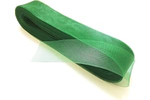 WARMADORN 2 Inch 50 Yard Soft Horsehair Braid for Boning Sewing Wedding Dress Dance Skirt Gowns Shaping Trimming Accessories (Forest Green)