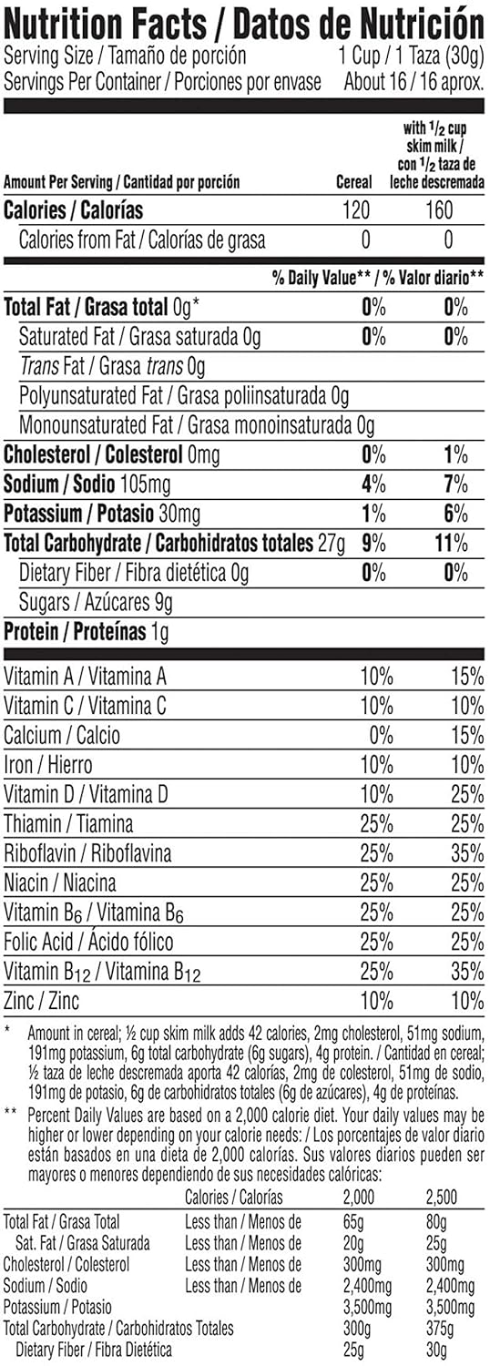 Corn Pops Nutrition Facts Label Runners High Nutrition