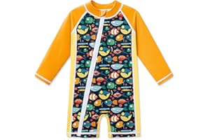 BesserBay Baby Swimsuit UPF 50+ Zipper One Piece Swimsuit 3-36 M