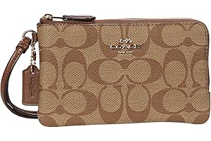 COACH Signature PVC Double Corner Zip