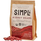 SIMPLi Regenerative Organic Certified Kidney Beans, 12 OZ (1-Pack) | Complete Plant Protein, Iron, Fiber &amp; Antioxidants with a Hearty Bite and Velvety Texture for Soups, Salads &amp; Everyday Meals