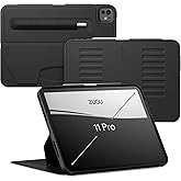 Zugu Case for iPad Pro 11 (M4/M5) 2024/2025, Slim Protective Cover with Apple Pencil Holder, Auto Wake/Sleep, Multiple Viewing Angles, iPad Pro 11 Inch Cover, Phone Protector, Black