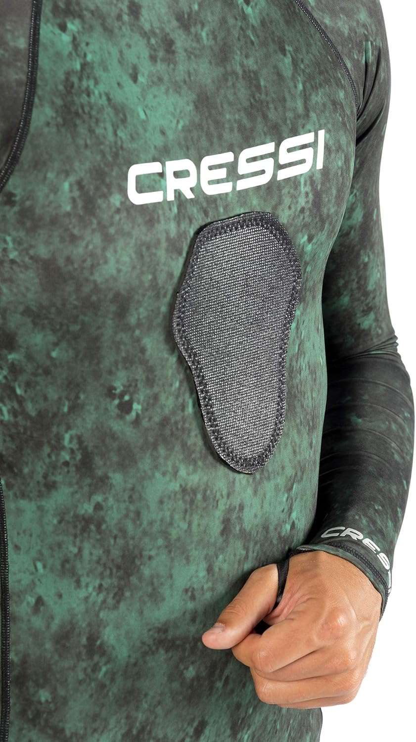 Cressi Camouflage Rash Guard for Scuba Diving Videomakers and Spearfishing - Hooded and Crew-Neck- get the Hunter equipment : Clothing