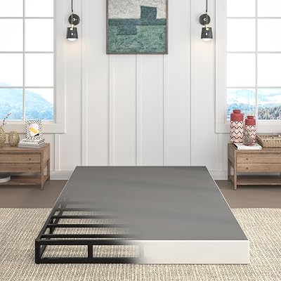 TROZULER 7 Inch Box Spring Full Size Bed, Heavy Duty Metal Mattress Foundation, 3000 lbs Capacity, High Profile, Noise-Free, Easy Assembly with Fabric Cover