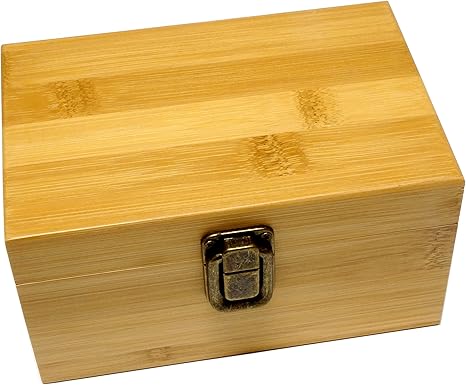 cali factory caja de almacenamiento de geometria sagrada de bambu con cierre