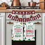 Cheroloven Buddy The Elf Christmas Kitchen Towels 2 Pack Waffle Weave Novelty view 3