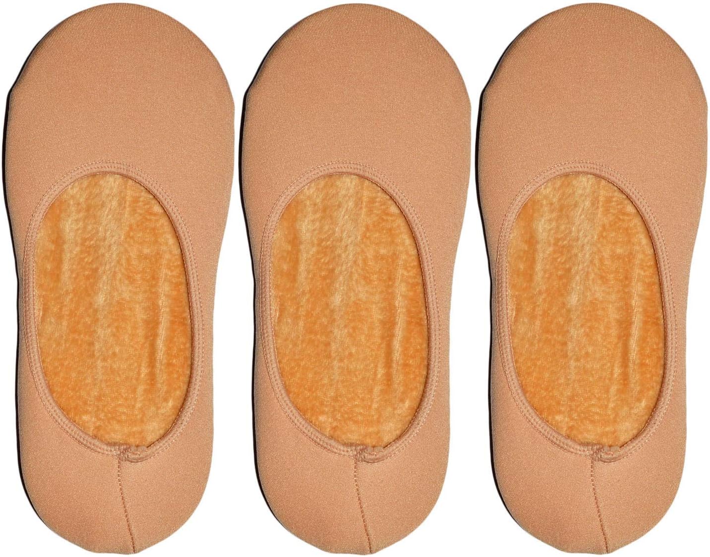 ME STORESWomen's Girl's Wool Warm Loafer No Show/Ankle Thermal Set of 3 Pair Socks (Skin)