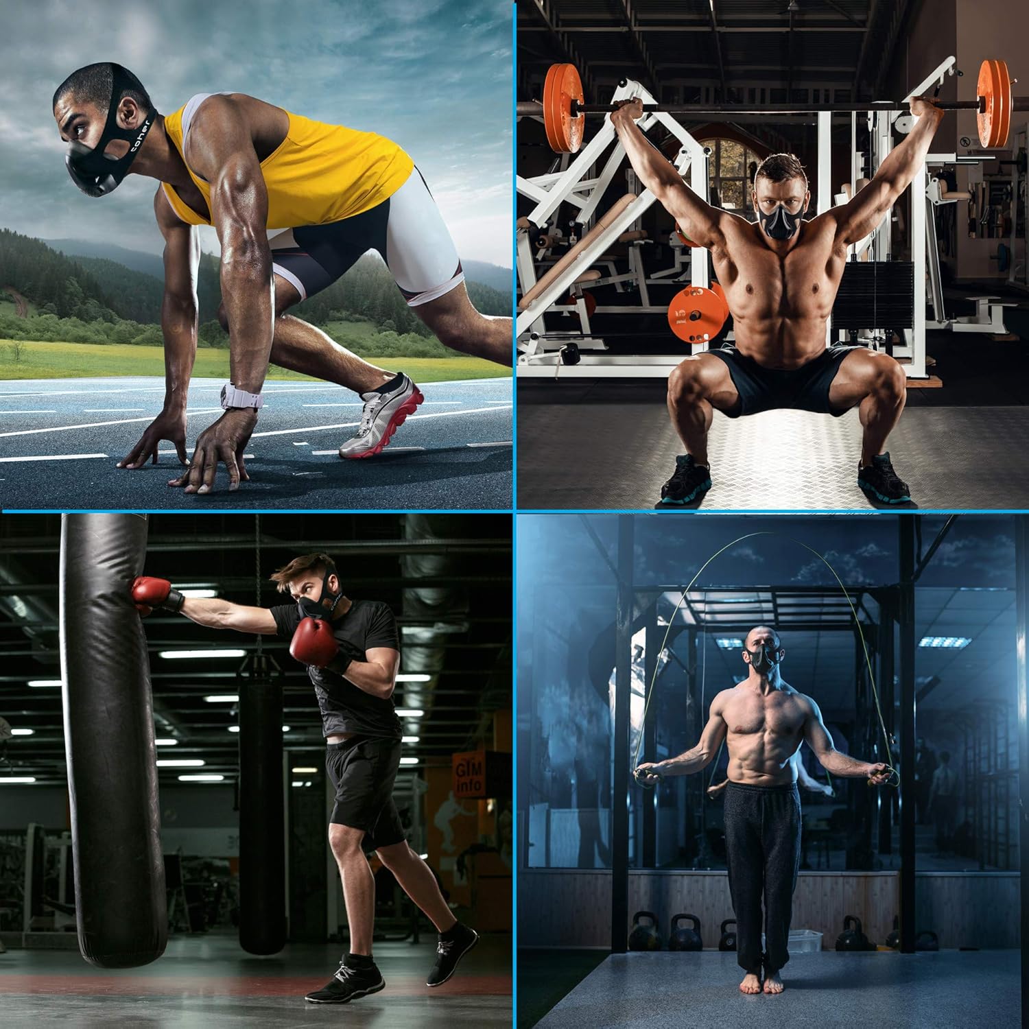 coher Training Mask Cycling 2430 Breathing Resistance Levels Jogging Ideal for Running Hiking