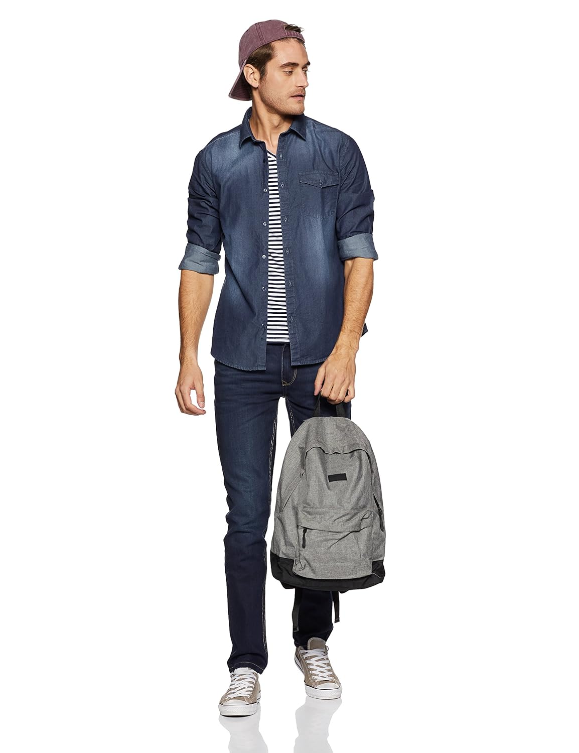 diverse men's solid slim fit casual shirt