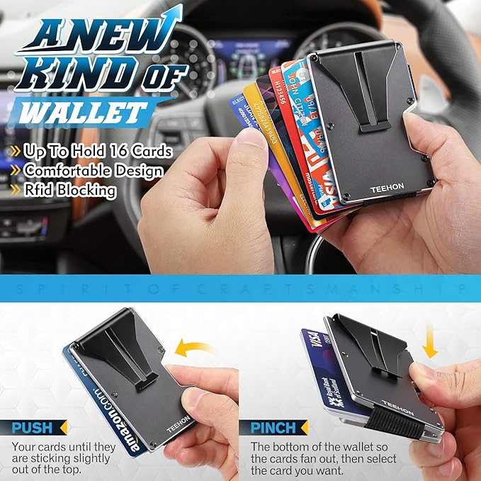 Kartenetui Kreditkartenetui Kreditkarten Mit Geldklammer Teehon Slim Wallet Geldborse Herren Mit Rfid Schutz Portmonee Portemonnaie Geldbeutel Manner Minimalisten Schraubendreher Fur Herren Amazon De Koffer Rucksacke Taschen