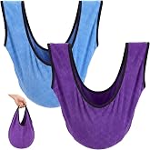 Simgoing 2 Pack Bowling Ball Polisher Bag Microfiber Bowling Seesaw Towel Large Washable Ball Cleaner Shammy Accessories for Men Women Bowlers