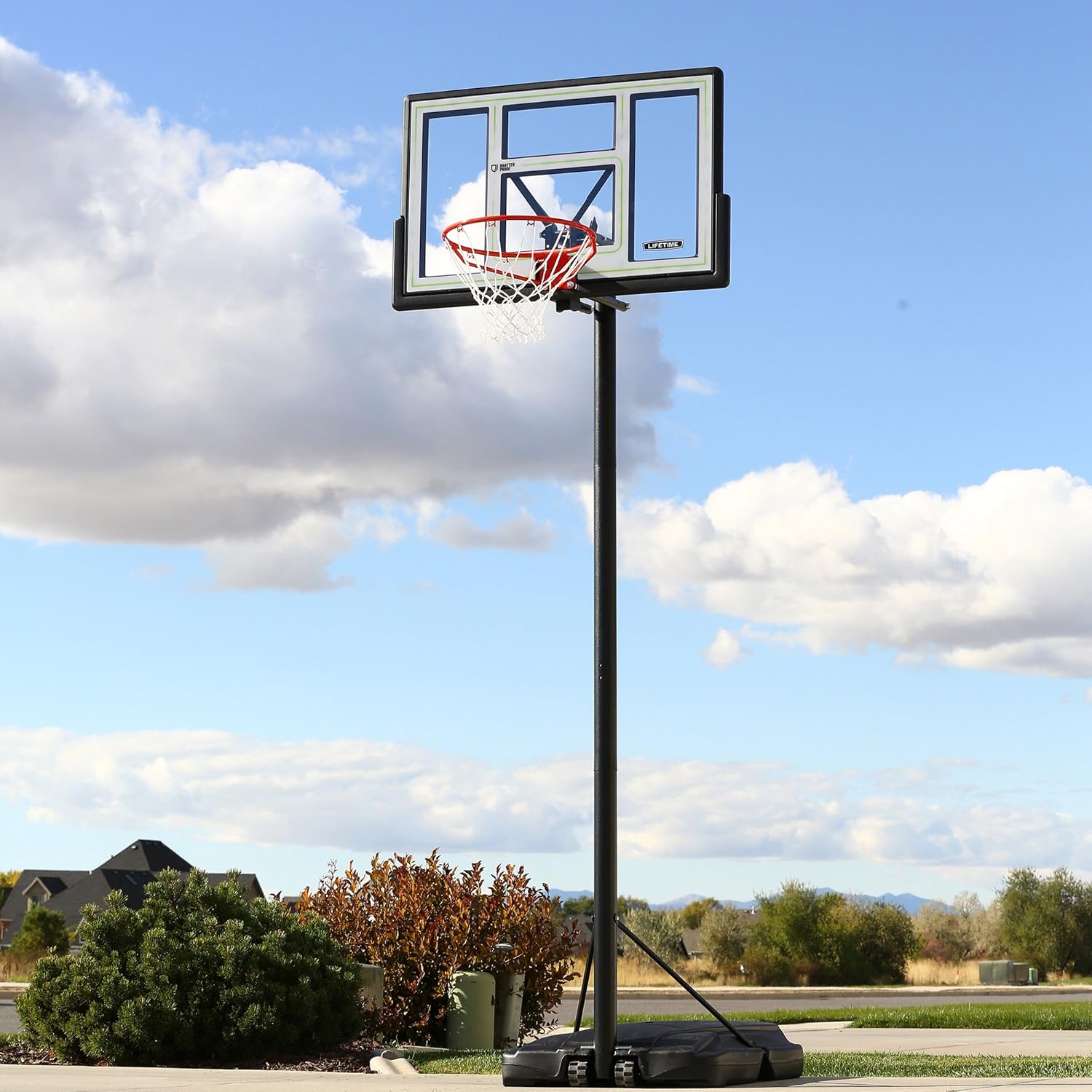 Lifetime 90782 Fusion Courtside Portable Basketball System, 46 Inch Backboard : Sports & Outdoors