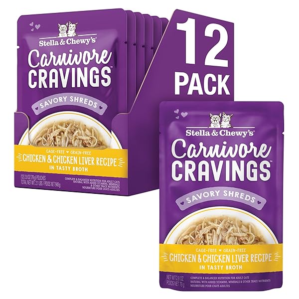 STELLA & CHEWY’S CARNIVORE CRAVINGS WET CAT FOOD...
