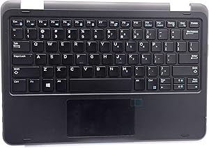 Deal4GO Top Cover Upper Case Palmrest Keyboard & Touchpad Replacement for Dell Chromebook 11 3189 3190 Latitude 11 3189 3190 2-in-1 17MHW 017MHW
