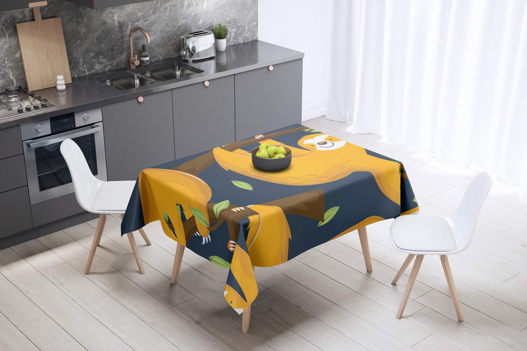 Bonamaison Kitchen Decoration, Tablecloth, 140cm x 140cm - Designed and Manufactured in Turkey