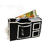 Florida Brands Bedside Organizer with Tissue Box, Black