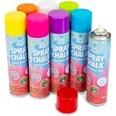 Boley Spray Chalk &ndash; 8 Pack Washable Chalk Spray Paint, 7 oz Each, Non-Toxic, Vibrant Outdoor Colors for Pavement, Grass, Sand &amp; Snow &ndash; Fun Gift for Teens &amp; Families, Ages 14+