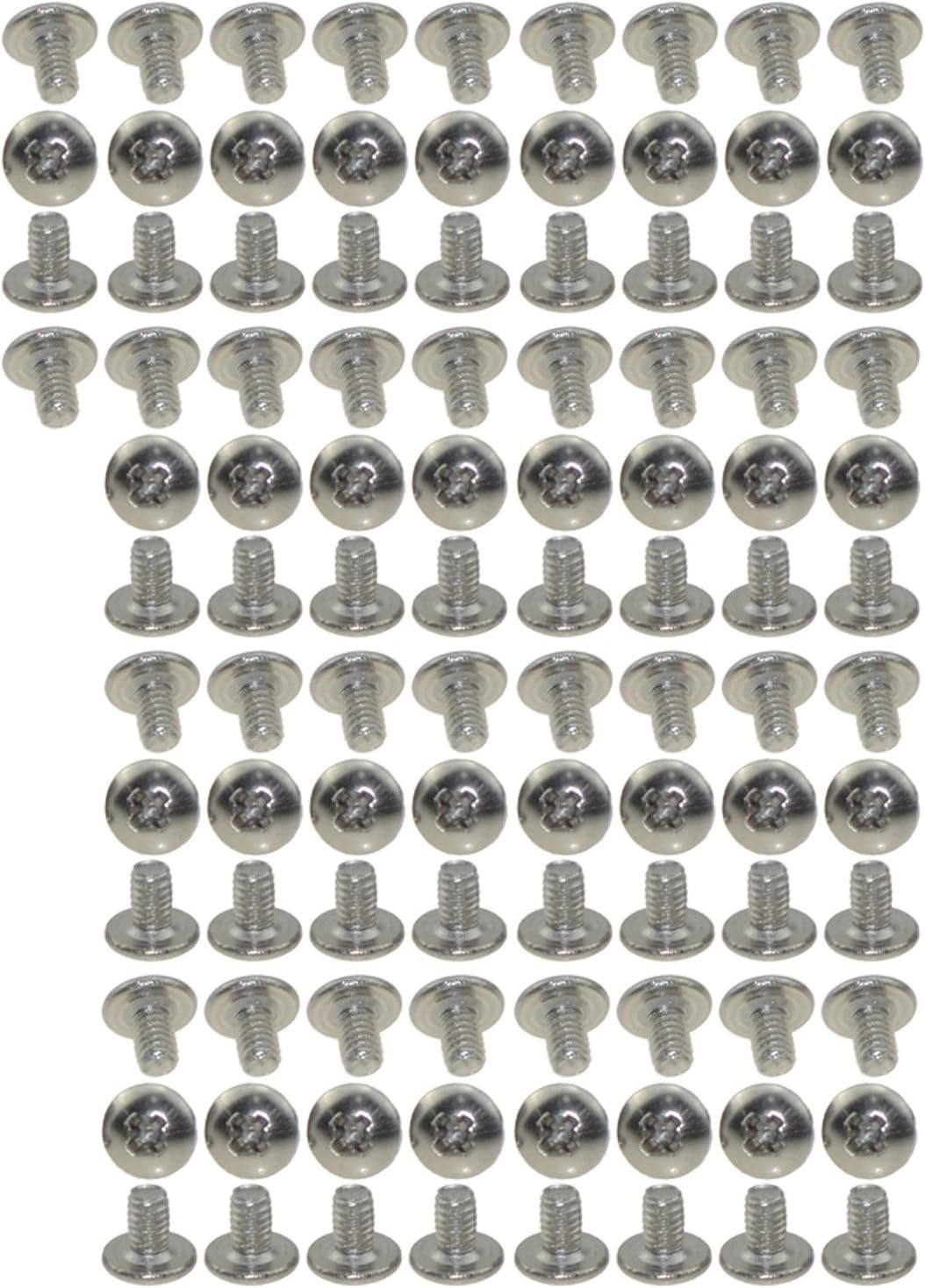 XunLiu 100pcs 304 Stainless Steel Pan Head Phillips Machine Screws M2.5 4mm