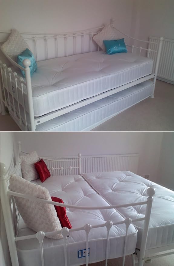 KOSY KOALA VERSAILLES GLOSSY VANILLA DAYBED, WITH UNDERBED TRUNDLE