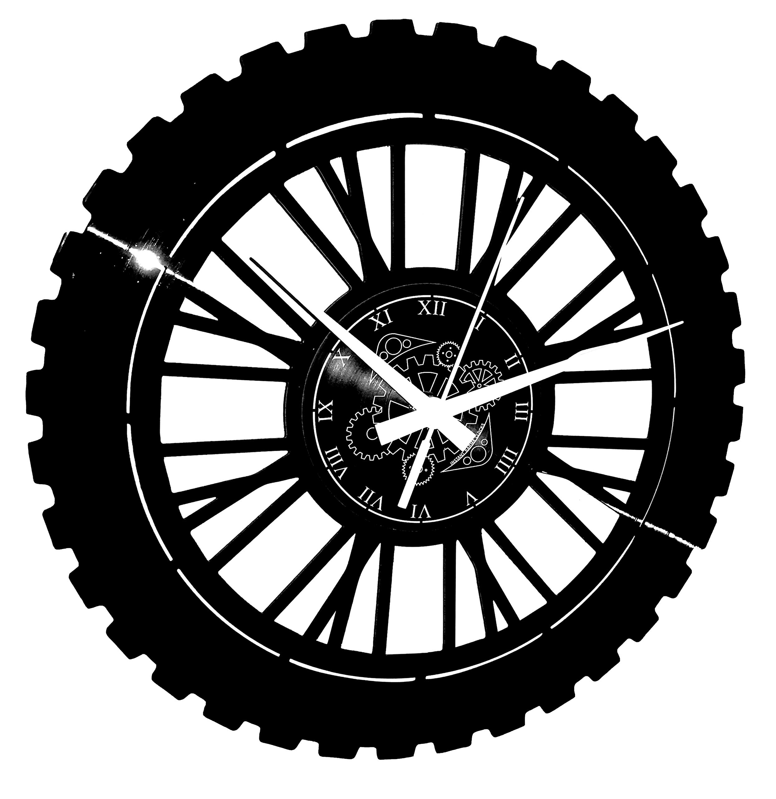 Instant Karma Clocks | Motocross Wall Clock – Silent No-Ticking – Perfect for Bedroom, Office, Studio, Kitchen, Living Room | Modern Design Unique Decoration