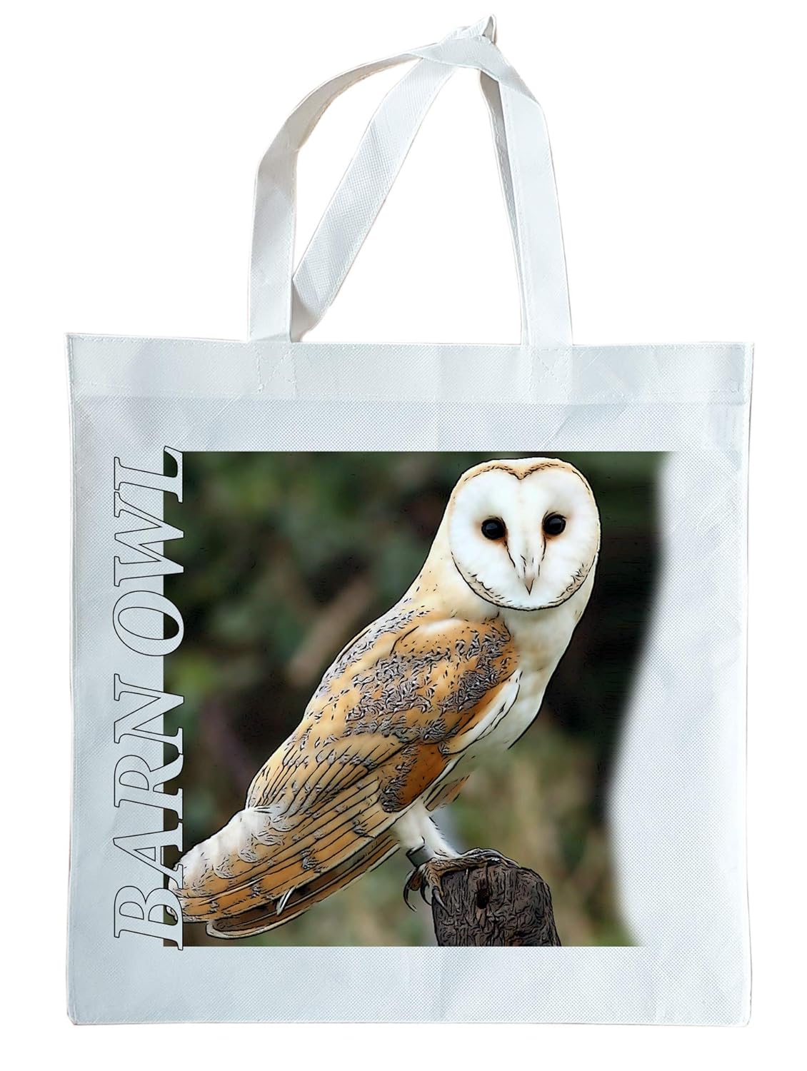 Barn Owl Light Weight Re Usable Gift Tote Bag Animals Of The World
