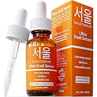 SeoulCeuticals Korean Skin Care 97.5% Snail Mucin Serum – Korean Beauty Skincare Night Serum Hyaluronic Acid for Face Contain