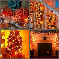 YULETIME 200ct Orange String Lights, 66ft UL