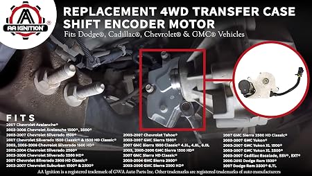 Amazon Com 4wd Transfer Case Shift Encoder Motor Compatible With Chevy Gmc Cadillac Vehicles Silverado Tahoe Avalanche Suburban Ram 1500 2500 Sierra Yukon Xl Replaces 19125571 600910 88962314 Automotive