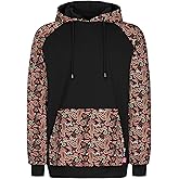 BOCOMAL FR Hoodies Camouflag Paisley Lightweight Pullover 7.5oz Cottoon Flame Resistant men's Hooded Sweatshirts NON FLEECE