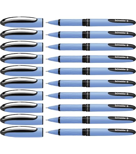 Schneider Caneta esferográfica One Hybrid C, 0,5 mm, preta, caixa