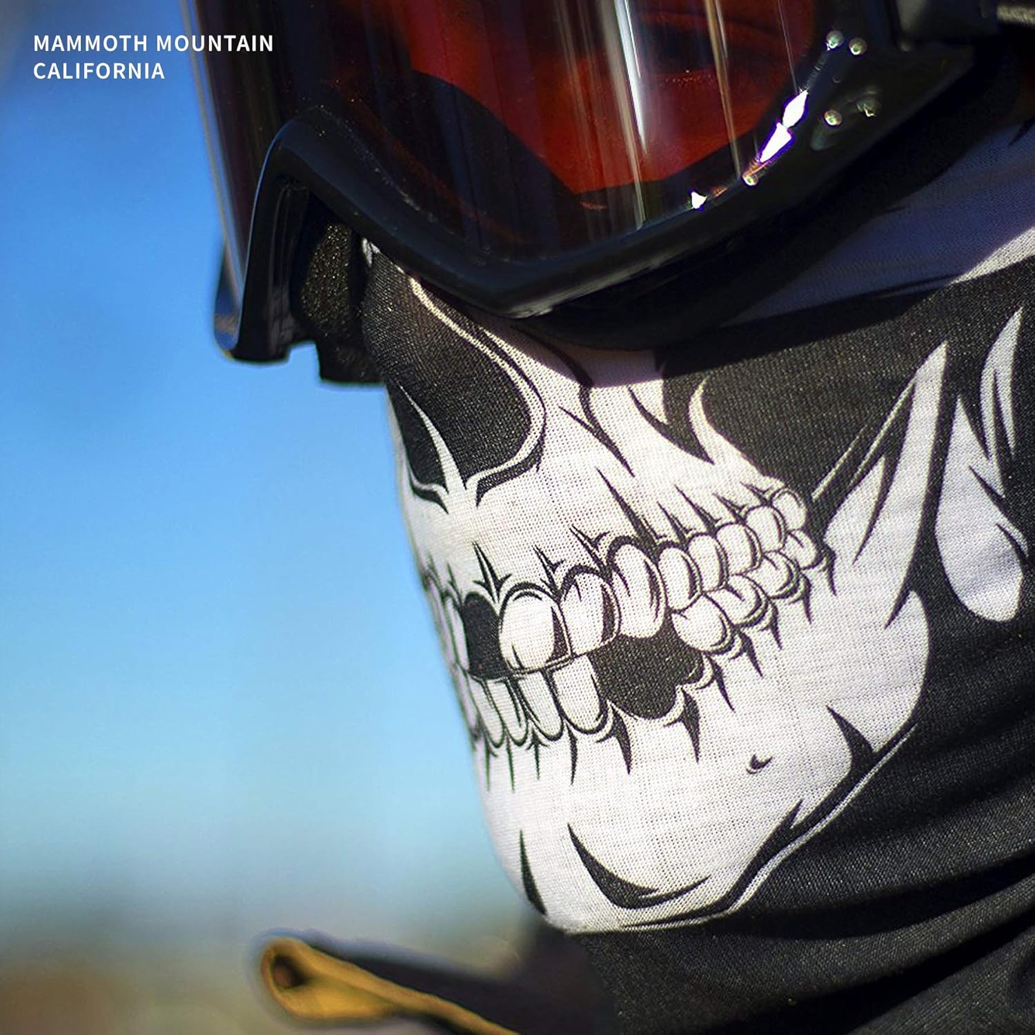 Skull Outdoor Motorcycle Mask By Indie Ridge - Ski Snowboard Mask Seamless Headwear: Automotive