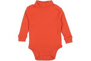 Leveret Long Sleeve Baby Boys Girls Bodysuit Turtleneck 100% Cotton (Size 6 Months-2 Toddler)