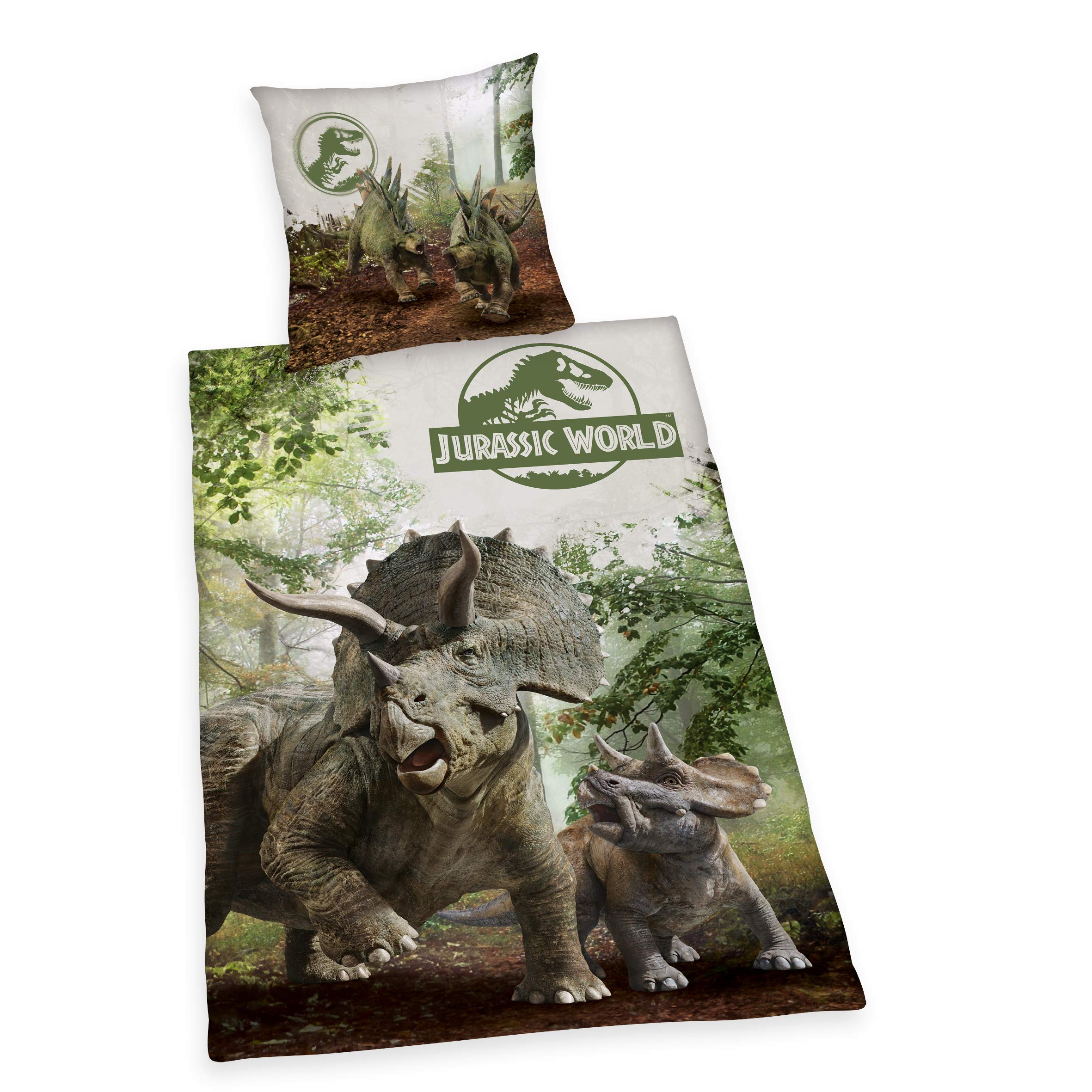 Herding Bedding Set, Cotton, Brown/Green, 70 x 90 cm, 140 x 200 cm