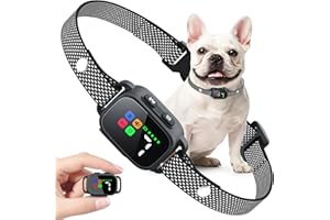 FIVEDA Dog Bark Collar for Small Medium Large Dogs, Rechargeable Smart Training Collar with Beep & Vibration, 7 Adjustable Sensitivity Levels, Ultra-Light 0.08lbs, IPX6 Waterproof, Long-Lasting Battery