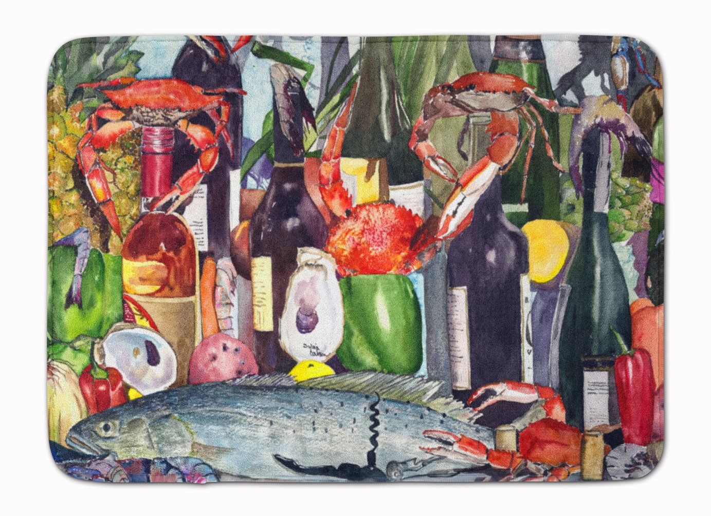 Caroline's Treasures Wine and Speckled Trout Floor Mat, Multicolor, 19 inches x 27 inches