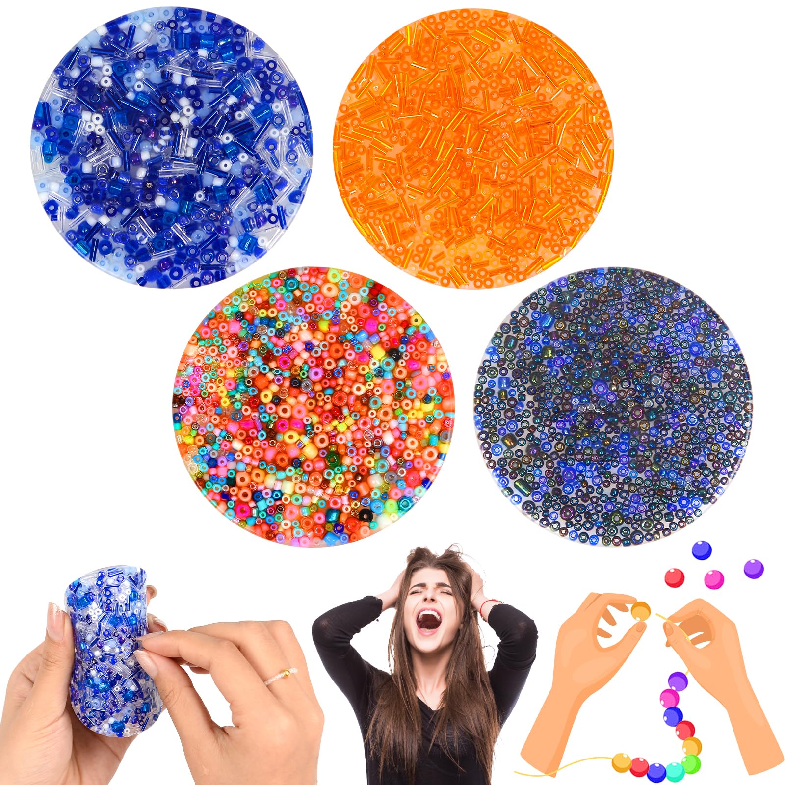 4PCS Picky Pad Skin Picking Fidget Toys, Silicone Picky Pad Fidget Toys for Adults, Reusable Sensory Toys for Release Stress, Picking Fidget Pad for Trichotillomania/Dermatillomania